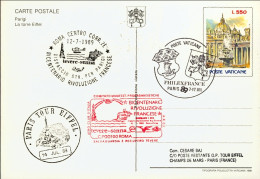 1989-Vaticano Per Il Bicentenario Della Rivoluzione Francese Dispaccio Postale S - Poste Aérienne