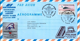 1989-France Francia Bicentenario Della Rivoluzione Francese Volo Air France Pari - 1981-90: Poststempel