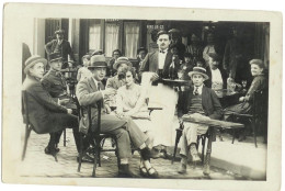 Carte Photo Ancienne LE CAFE RESTAURANT AU 69 RUE PHILIPPE DE GIRARD A PARIS 18 ème EN 1927 - Caffé