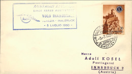 1960-San Marino Aerogramma AUA I^volo Venezia Innsbruck Del 5 Luglio, - Luchtpost