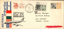 1960-U.S.A. Ufficiale Caravelle DC 8 I^volo New York Tel Aviv Sulla Linea New Yo - Andere & Zonder Classificatie
