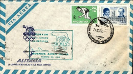 1960-Argentina Alitalia Giochi Olimpici Di Roma Volo Speciale Buenos Aires Roma  - Airmail