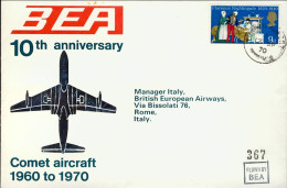 1970-Gran Bretagna Volo BEA Londra Roma Del 17 Settembre - Sonstige & Ohne Zuordnung