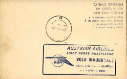 1961-San Marino Aerogramma I^volo AUA Venezia Salisburgo Del 1 Aprile (40 Pezzi  - Airmail