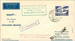 1961-Danimarca I^volo Lufthansa LH 346 Dusseldorf Milano Del 3 Aprile (rinviato  - Autres & Non Classés