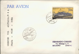 1960-Cecoslovacchia I^volo CSA Praga Roma Del 1 Aprile - Aerogrammi