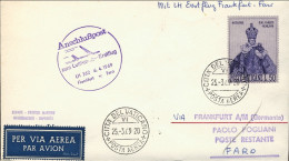 Vaticano-1969 I^volo Lufthansa LH 362 Francoforte Faro (Portogallo)del 6 Aprile - Airmail