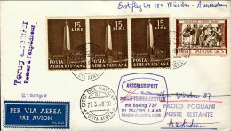 Vaticano-1968 I^volo Lufthansa Boeing 737 Monaco Amsterdam Del 1 Aprile - Airmail