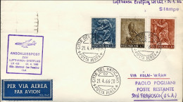 Vaticano-1966 I^volo Lufthansa LH 462 Colonia San Francisco Del 24 Aprile - Airmail