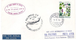 1979-San Marino Aerogramma 31^ Giro Aereo Internazionale Di Sicilia,firma Del Pi - Poste Aérienne