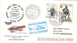1978-San Marino Aerogramma Giornata Dell'aerofilatelia Lugano,volo Speciale Con  - Luftpost