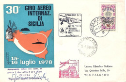 1978-Germania 30^ Giro Aereo Internazionale Di Sicilia Con Firma Del Pilota - Lettres & Documents