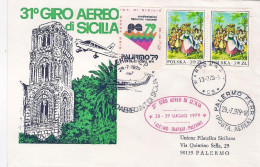 1979-Poland Polska Polonia 31^ Giro Aereo Internazionale Di Sicilia + Erinnofilo - Vliegtuigen