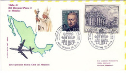 Vaticano-1979 Visita Di S.S.Giovanni Paolo II^ In Messico Volo Speciale Roma Cit - Airmail