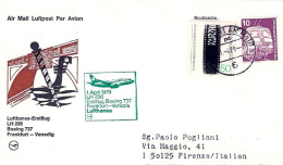 1979-Germania Volo Lufthansa Percorso Francoforte Venezia Del 1 Aprile - Briefe U. Dokumente