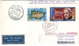 1971-Ungheria Hungary Magyar Busta Con Annullo Del Volo Speciale Per Elicottero  - Marcophilie