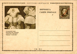 1939-Slovacchia Intero Postale Nuovo "Costumi Nazionali" 1.20k. Con Soprastampa  - Brieven En Documenten