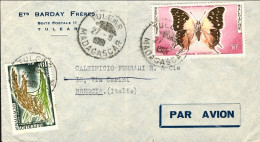 1951-Madagascar Lettera Diretta In Italia Affrancata 10f. +posta Aerea 50f. Farf - Sonstige & Ohne Zuordnung
