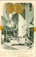 1900-Francia Esposizione Universale Di Parigi "Une Rue D'Alger" Con Stampa A Ril - Femmes