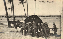 1911/12-"Guerra Italo-Turca,attraverso Il Deserto Per Raggiungere L'accampamento - Libië