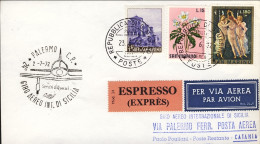 1972-San Marino Aerogramma Espresso Per Il XXIV Giro Aereo Internazionale Di Sic - Airmail