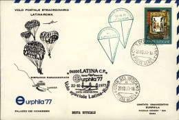 Vaticano-1977 Dispaccio Paracadutato Volo Speciale Latina Roma Del 22 Ottobre - Airmail