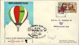 1978-Osterreich Austria Volo Con Mongolfiera Per Eurphila Roma-Pomezia Al Verso  - Sonstige & Ohne Zuordnung