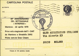 1979-cartolina Postale 40^ Anniversario Del Settimanale "Intrepido"trasporto Spe - Poste Aérienne