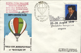 1979-aerogramma Ungheria Hungary Magyar ,bollo Amaranto Posta Con Pallone Mongol - Brieven En Documenten