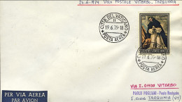 Vaticano-1979  L.200 Con Bollo Volo Postale Viterbo Tarquinia Del 24 Giugno - Poste Aérienne