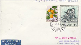 1979-San Marino Aerogramma Con Bollo Volo Postale Viterbo Tarquinia Del 24 Giugn - Airmail