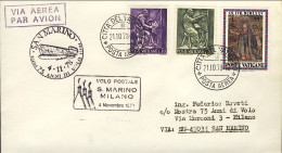 Vaticano-1978 "75 Anni Di Volo"bollo Volo Postale San Marino-Milano Del 4 Novemb - Airmail