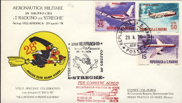 1978-San Marino Aerogramma "I Raduno Delle Streghe"volo Postale Supersonico Con  - Airmail