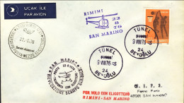 1976-Turchia Rievocazione Scampo Garibaldi,trasporto Posta A Mezzo Elicottero Ri - Airmail