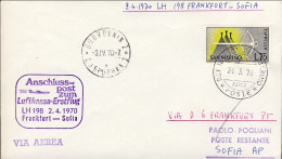 1970-San Marino Aerogramma Lufthansa LH 30924 Francoforte Sofia Del 2 Aprile - Airmail