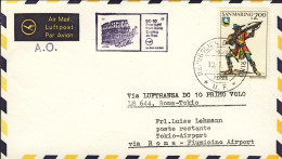 1974-San Marino Aerogramma Lufthansa I^volo Dc 10 Roma Tokyo Del 14 Gennaio Affr - Airmail