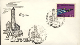 1974-Rapallo Torre Civica Con Cachet Mostra Di Aerofilatelia Del 14 Aprile - Poste Aérienne