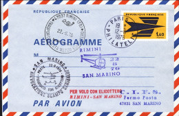1976-France Francia Rievocazione Scampo Garibaldi Posta A Mezzo Elicottero Rimin - Covers & Documents