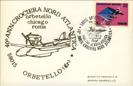 1973-40 Anniv. Crociera Nord Atlantica Cartolina Ufficiale Illustrata Mostra Aer - Airmail