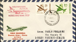 1975-Argentina Alitalia I^volo DC 10 Buenos Aires Roma Del 1 Giugno - Poste Aérienne