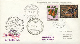 1975-San Marino Aerogramma Per Il 27^ Giro Di Sicilia Tappa Catania Palermo Del  - Airmail
