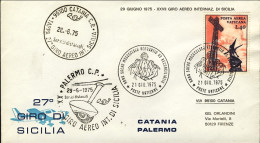 Vaticano-1975 Per Il 27^ Giro Di Sicilia Tappa Catania Palermo Del 28 Giugno - Airmail