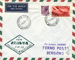 1973-I^volo Itavia Palermo Bergamo Del 1 Novembre, Catalogato Ma Non Quotato Dal - Poste Aérienne