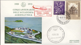 Vaticano-1973 Cinquantenario Dell'accademia Aeronautica Dispaccio Speciale Livor - Posta Aerea