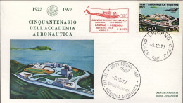 1973-cinquantenario Dell'accademia Aeronautica Dispaccio Speciale Livorno Pozzuo - Poste Aérienne