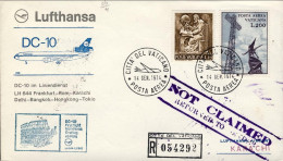 Vaticano-1974 I^volo Lufthansa LH 644 Roma Karachi Del 14 Gennaio (40 Pezzi Tras - Airmail