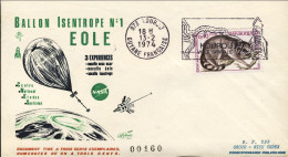 1974-France Francia Del Centro Nazionale Di Studi Spaziali Dalla Guyana Francese - Covers & Documents
