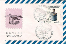 1972-Rovigo Citta' Delle Rose Mostra Aerofilatelica E Bollo Figurato - Airmail