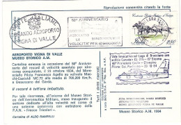 1984-cartolina 50^ Primato Mondiale Assoluto Di Velocita' Per Idrocorsa Volo Spe - Airmail