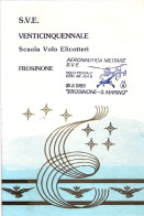 1985-menu' Pranzo Radunisti Bollo Dell'aeronautica Militare Scuola Volo Elicotte - Menus
